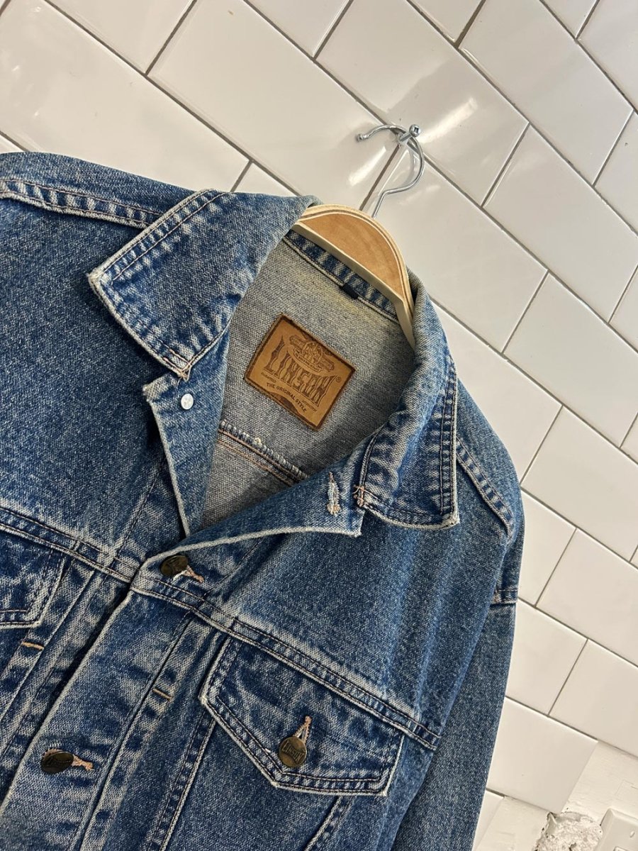 vintage 90s linson trucker denim jacket - good market thrift store