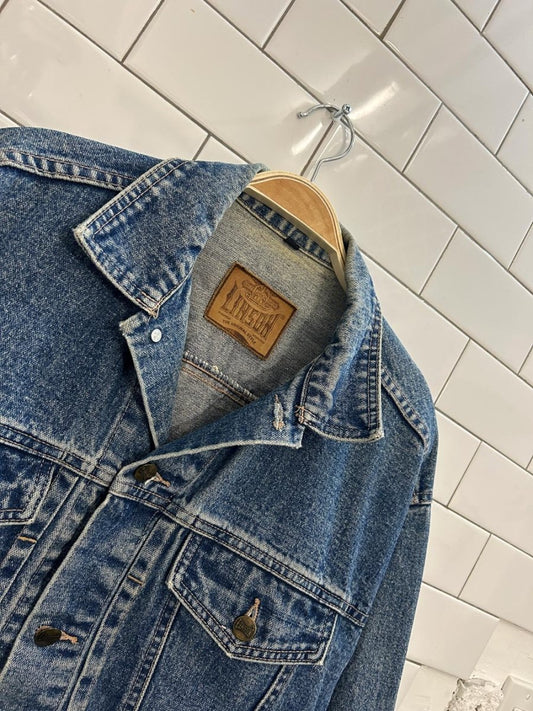 vintage 90s linson trucker denim jacket - good market thrift store
