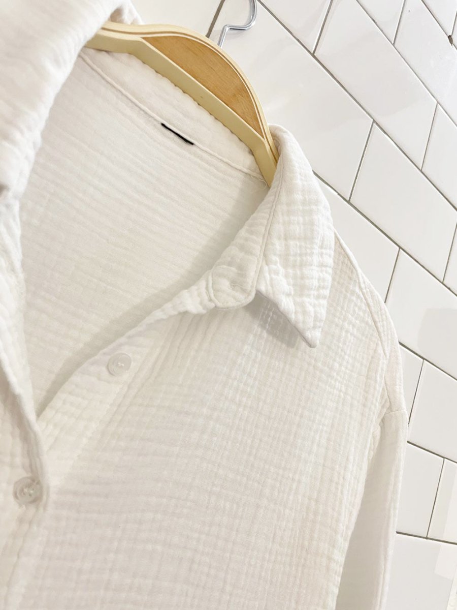 x2 gauze cotton resort shirt + shorts set - good market thrift store