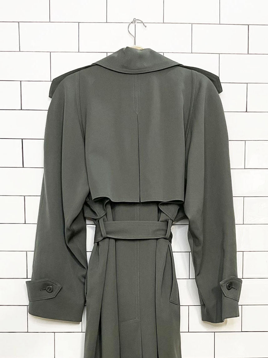 vintage lorne 100% wool cape-back trench coat | made in Toronto