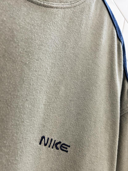 vintage 00s nike earth tone minimal tee - good market thrift store