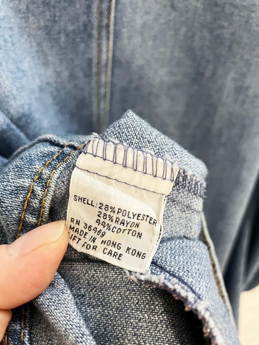 vintage 90s kathy davis western denim snap button shirt jacket - good market thrift store