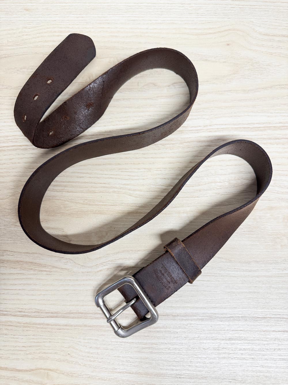 vintage 00s levi's rustic leather belt | made in Mexico