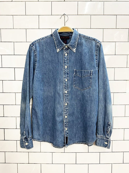 vintage 00s ralph lauren denim shirt - good market thrift store