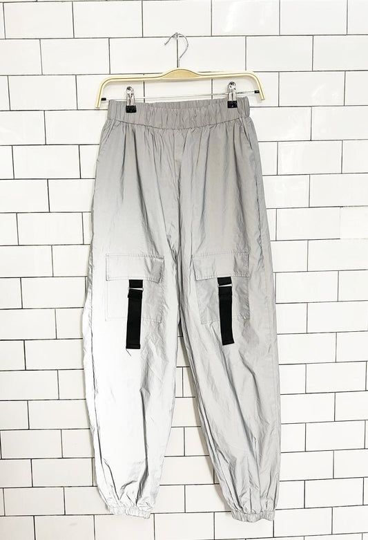 y2k high waisted hi - vis utility pants - good market thrift store
