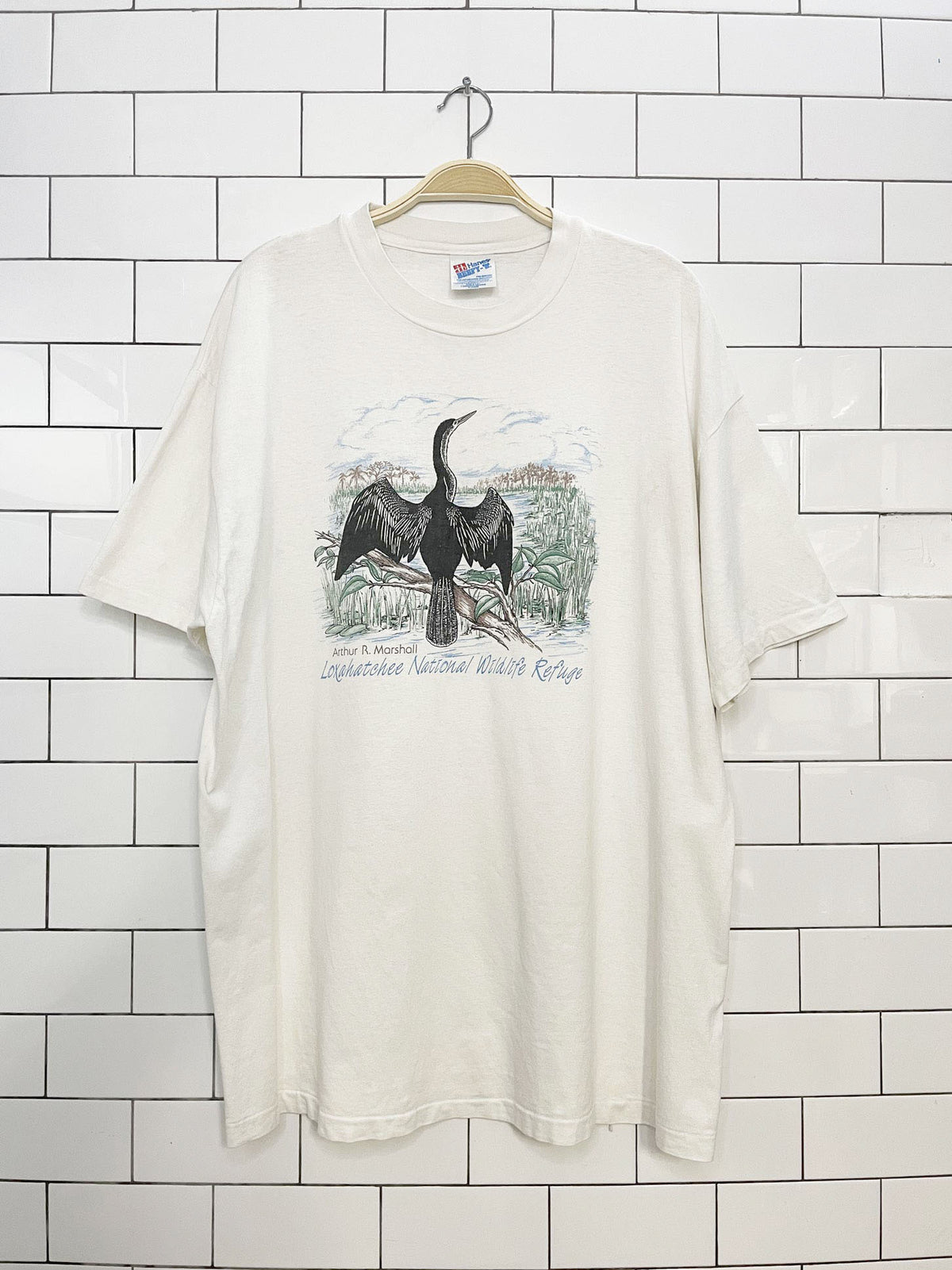 vintage hanes single stitch bird nature graphic tee | made in USA