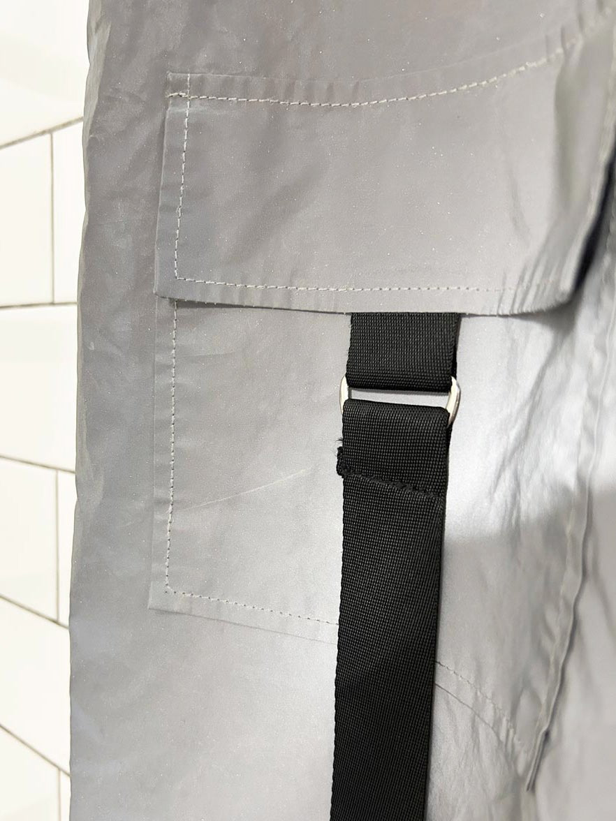 y2k high waisted hi - vis utility pants - good market thrift store