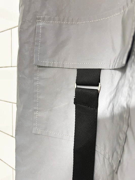 y2k high waisted hi - vis utility pants - good market thrift store