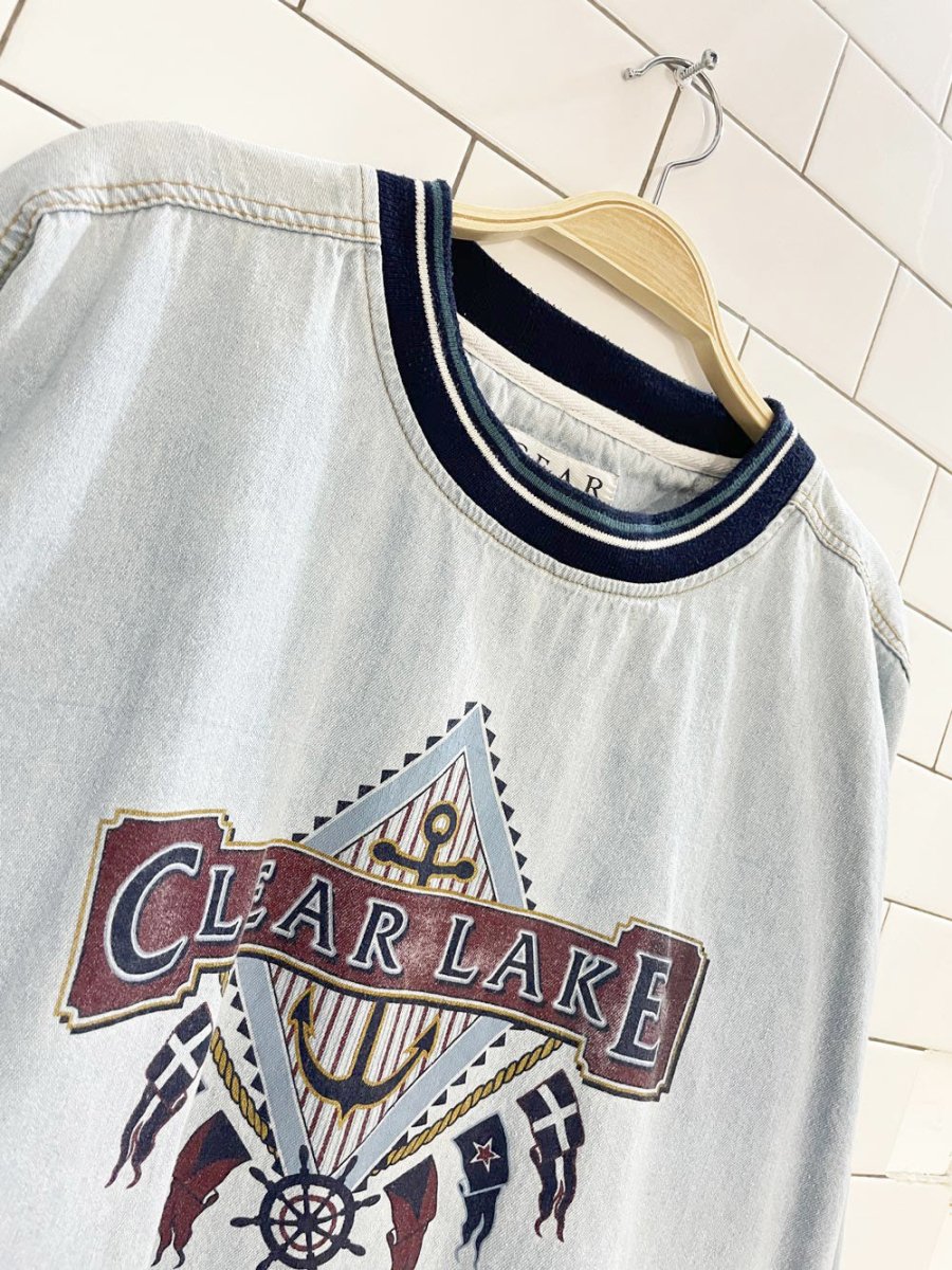 vintage cedar lake denim sweatshirt - good market thrift store