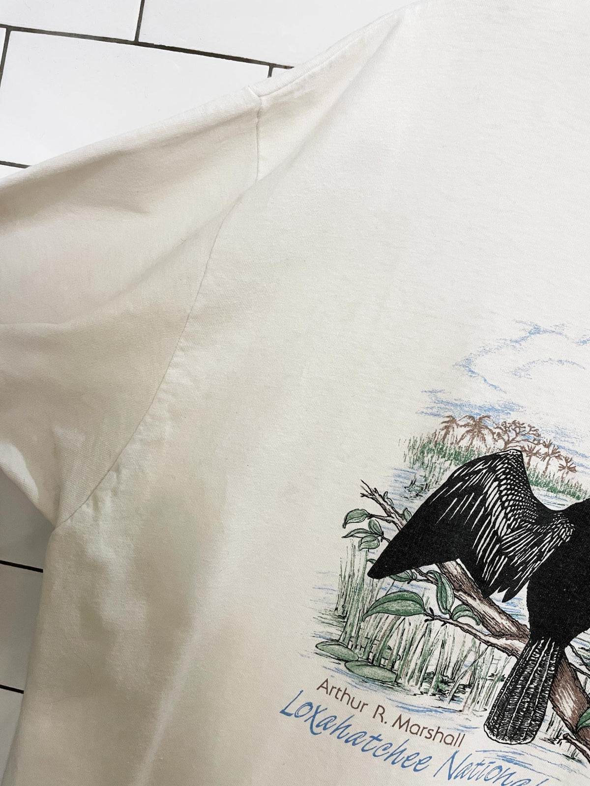 vintage hanes single stitch bird nature graphic tee | made in USA