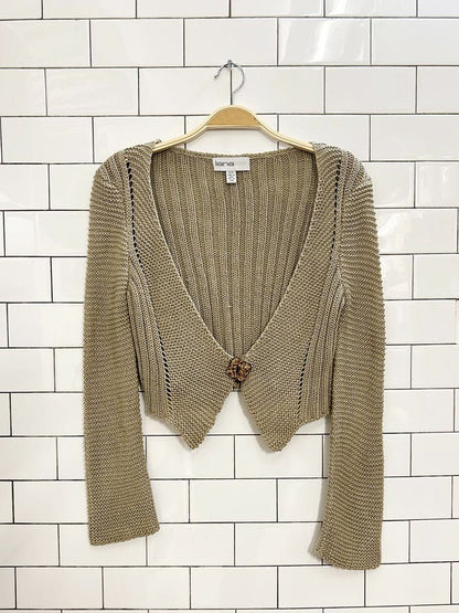 vintage 00s lana lee knit cardigan top - good market thrift store