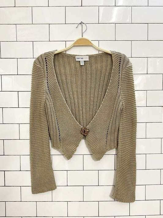 vintage 00s lana lee knit cardigan top - good market thrift store