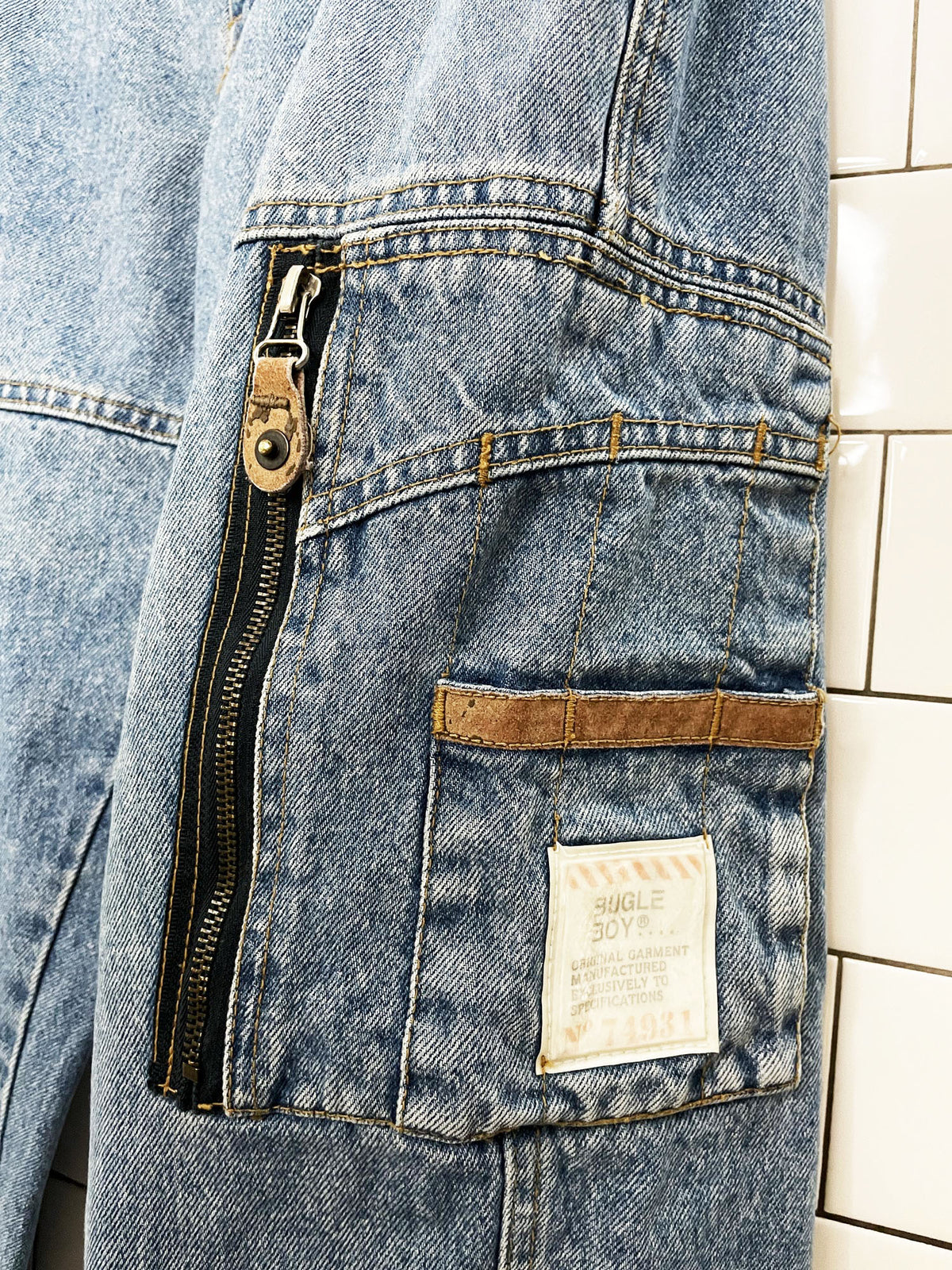 vintage 90s bugle boy pleated search + rescue jeans