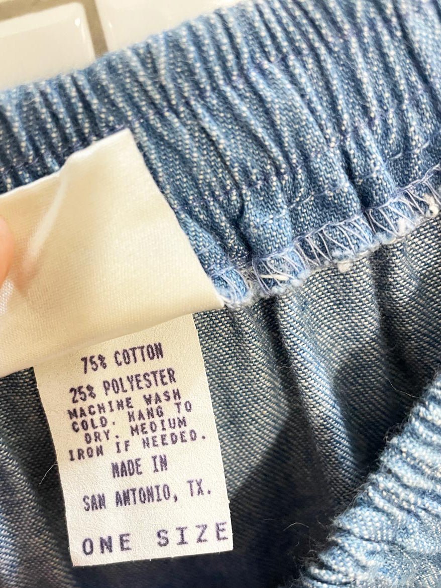 vintage 70s citlali texas western tiered denim mini skirt | made in USA - good market thrift store