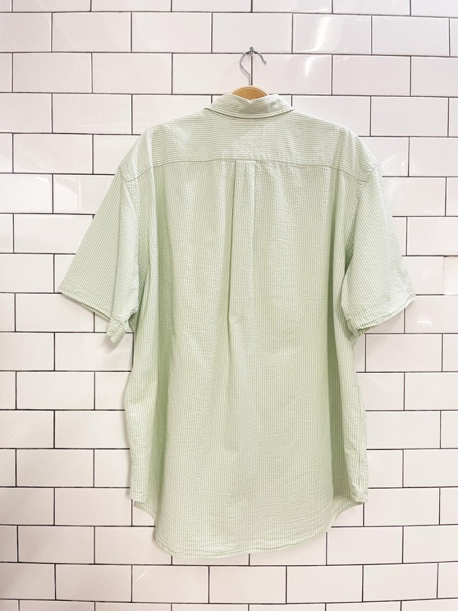 vintage ralph lauren seersucker short sleeve shirt - good market thrift store