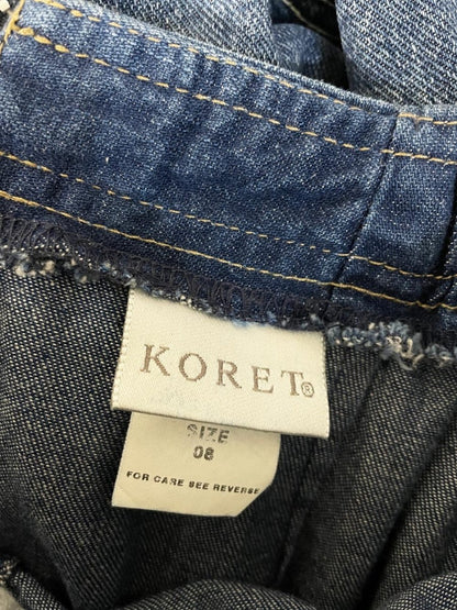 vintage 00s koret basque waist denim midi skirt - good market thrift store