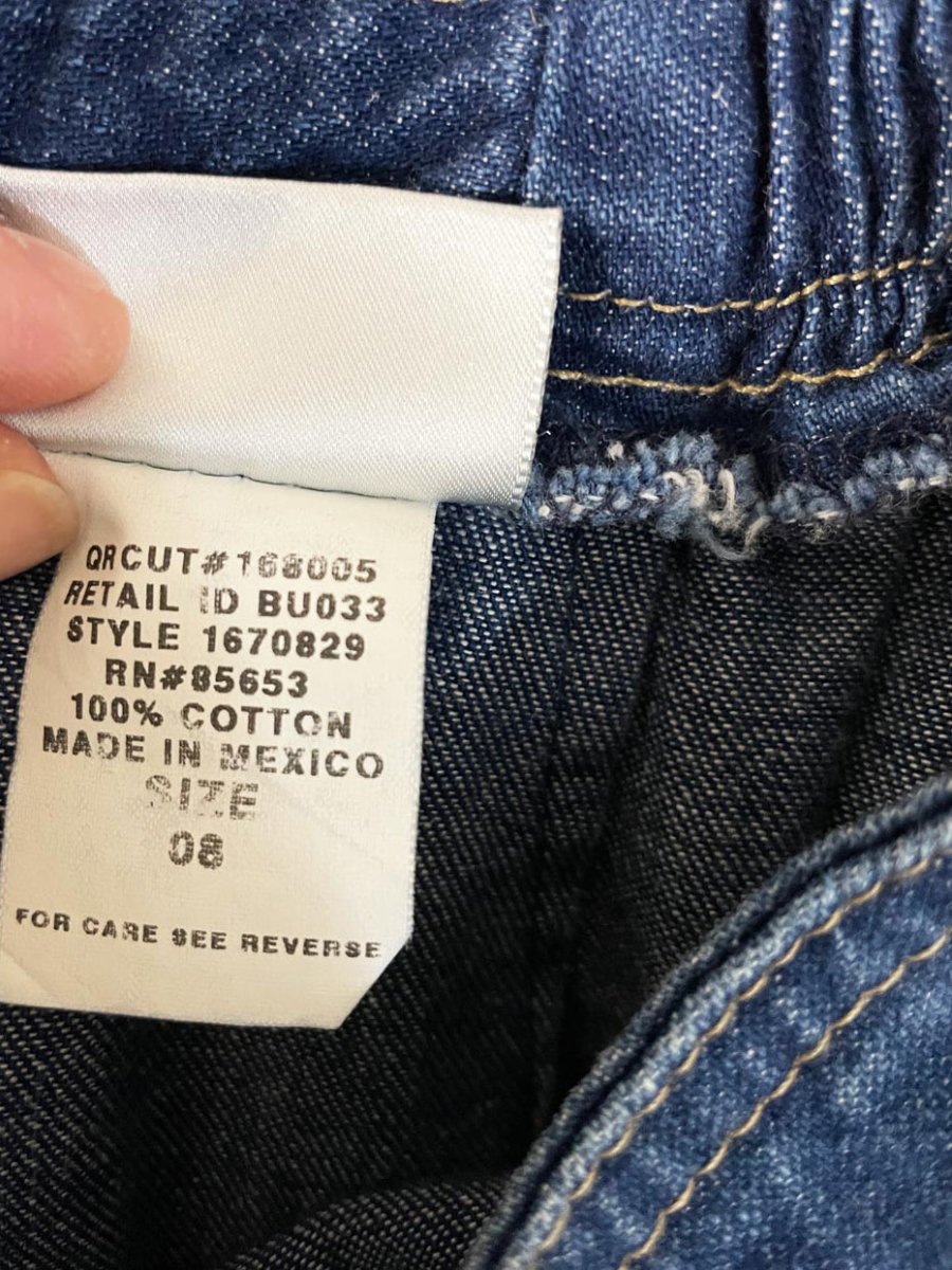 vintage 00s koret basque waist denim midi skirt - good market thrift store