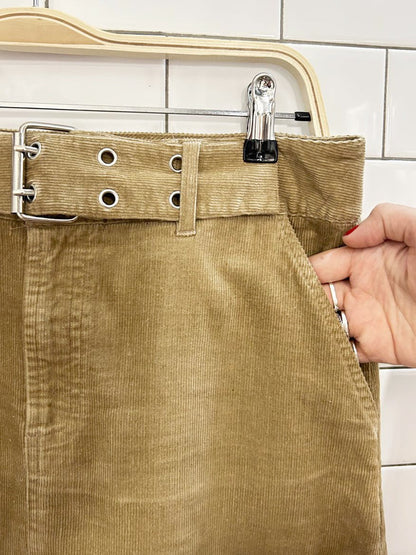 y2k who's tracy corduroy belted maxi skirt | tracy evans - good market thrift store