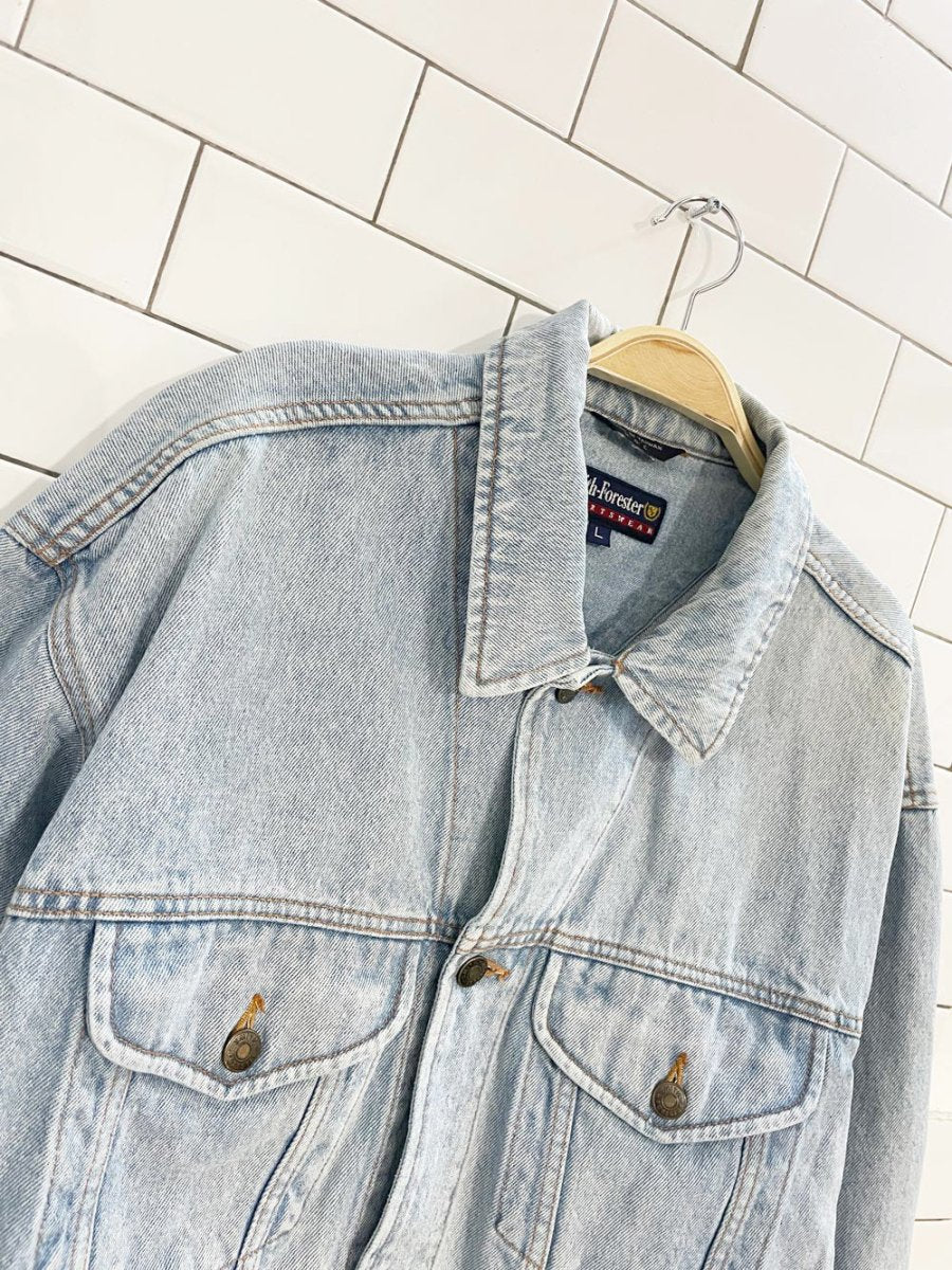 vintage smith - forester light wash denim jacket - good market thrift store