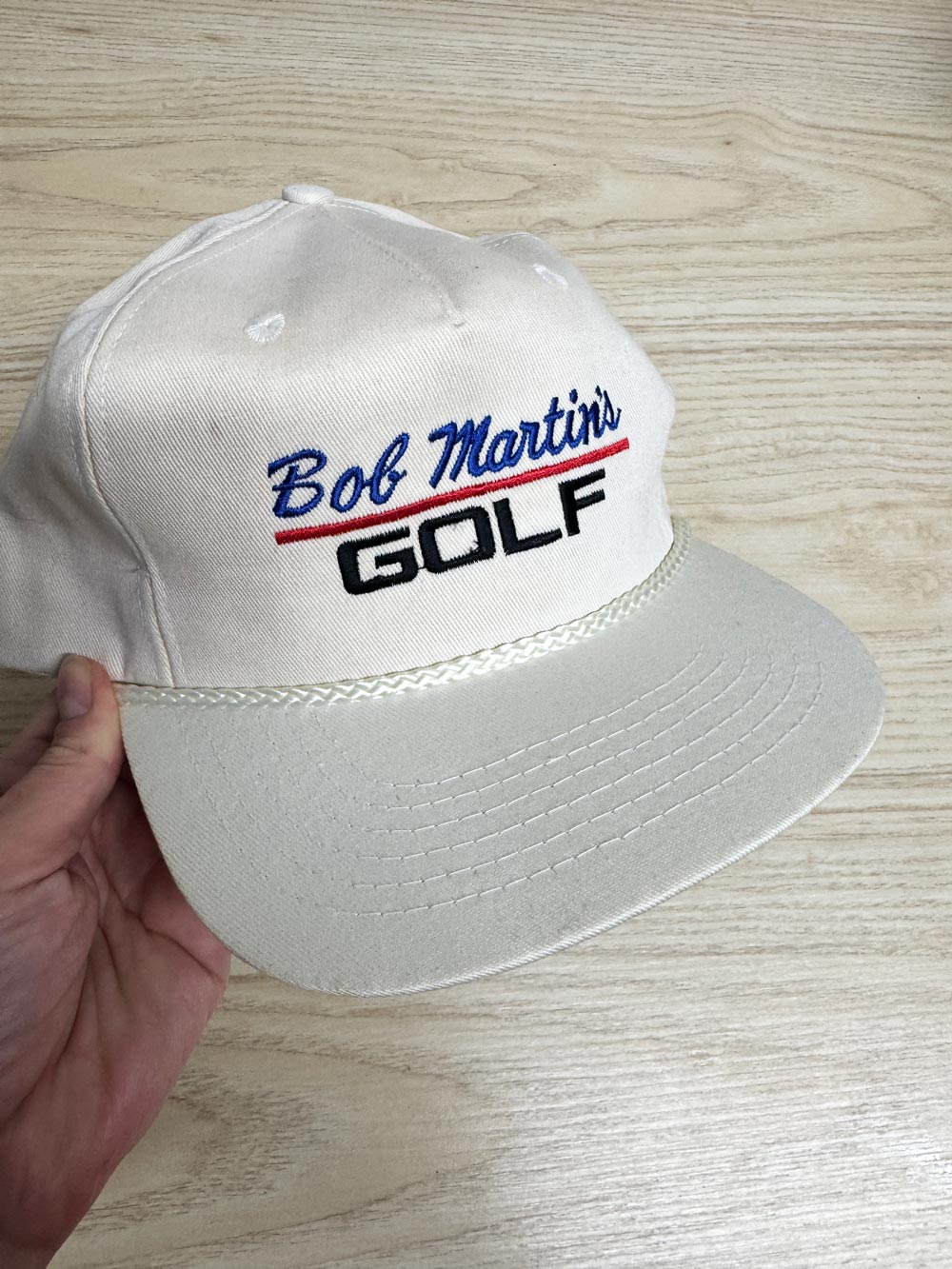 vintage 90s bob martins golf snapback hat