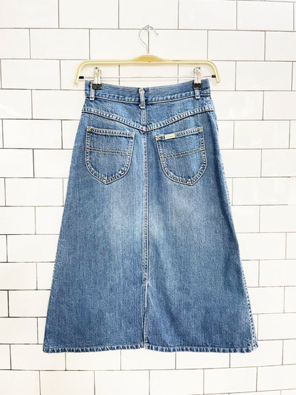 vintage ll bean denim knee - length skirt | made in USA - good market thrift store