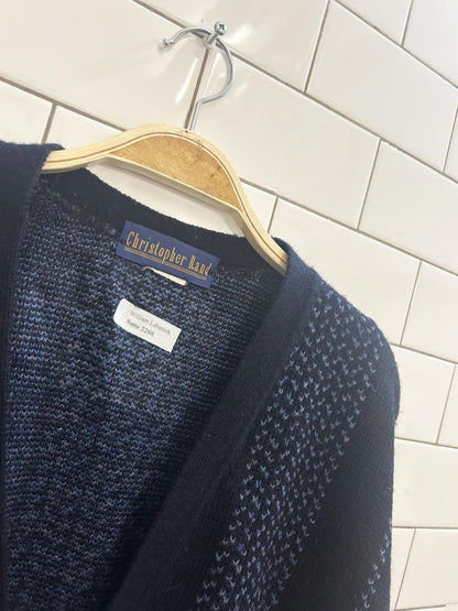 vintage 90s christopher rand knit dad cardigan - good market thrift store