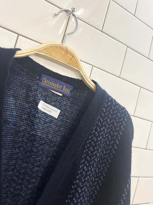 vintage 90s christopher rand knit dad cardigan - good market thrift store