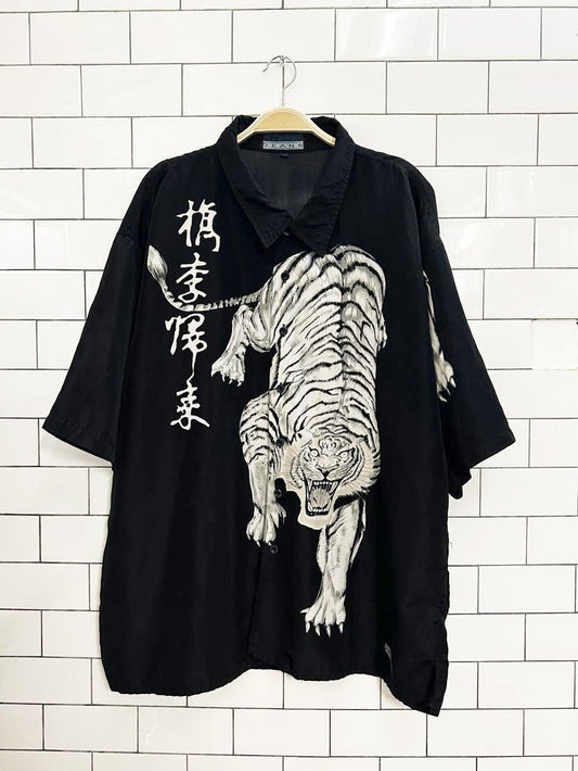 y2k xtreme jeans siberian tiger graphic shirt - good market thrift store