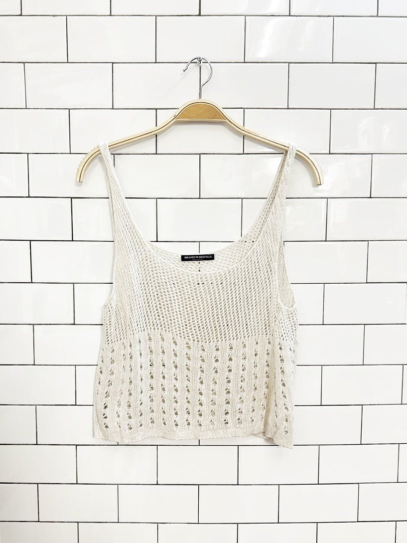 brandy melville cropped knit tank top - good market thrift store