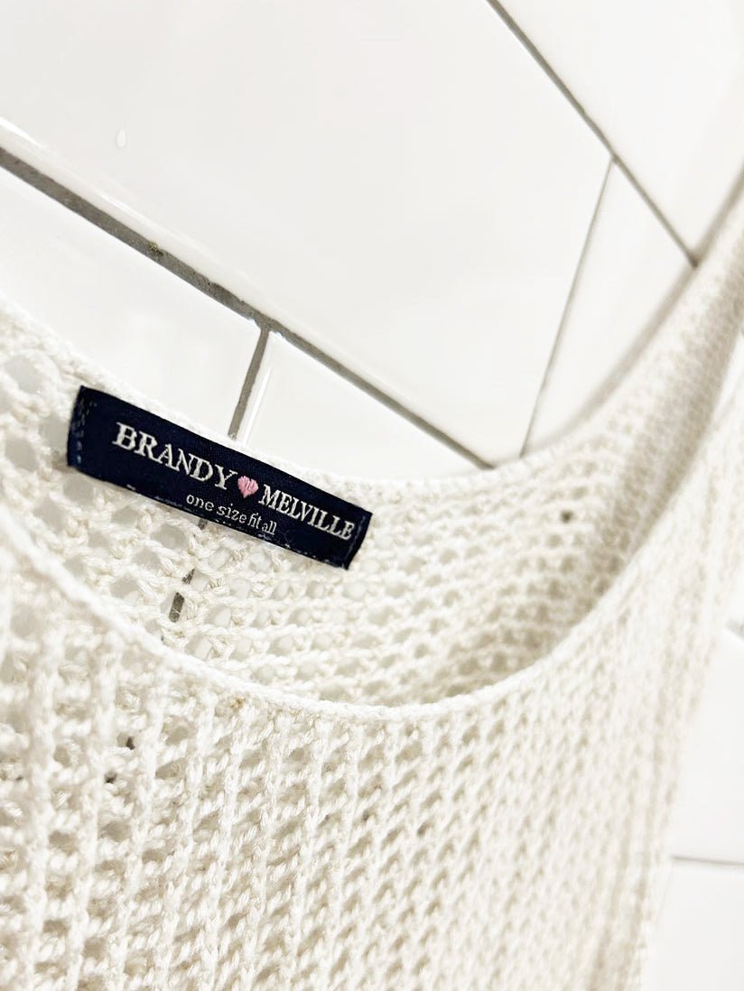 brandy melville cropped knit tank top - good market thrift store