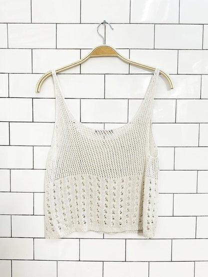 brandy melville cropped knit tank top - good market thrift store