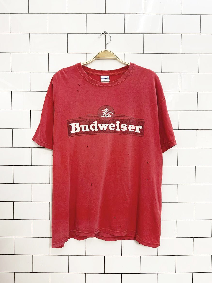vintage 80s budweiser 100% cotton tee | gildan - good market thrift store