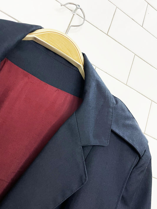 vintage raindrops classic belted trench coat | made in Canada