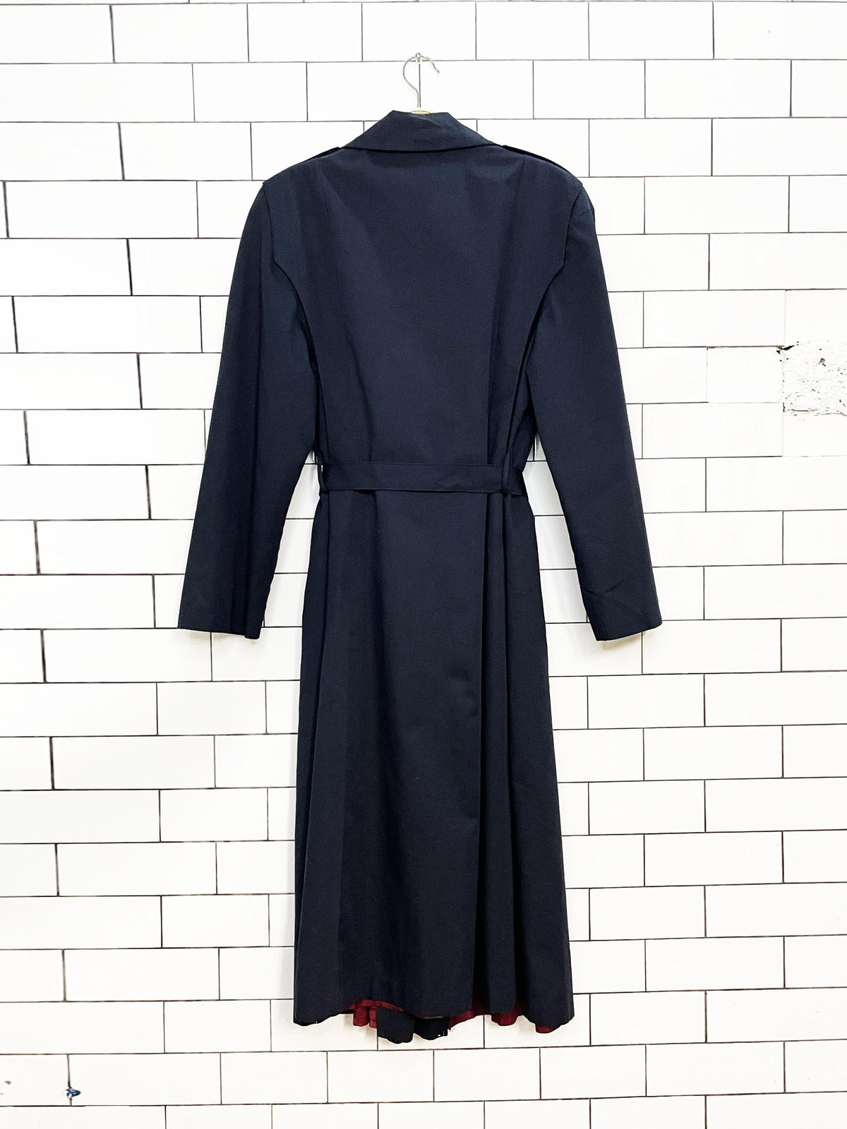 vintage raindrops classic belted trench coat | made in Canada