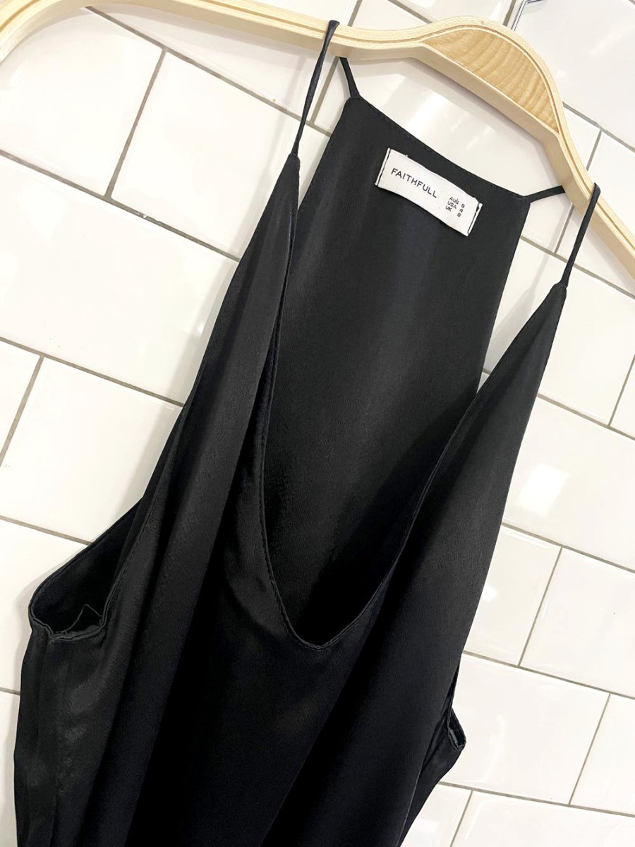 faithfull the brand east west satin belted midi dress - good market thrift store