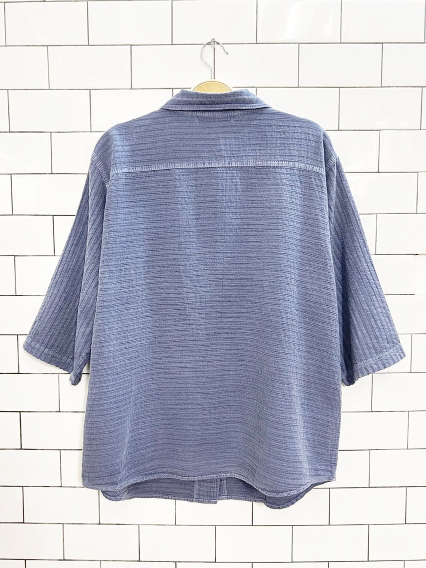 vintage 90s ezzewear ribbed relaxed shirt - good market thrift store