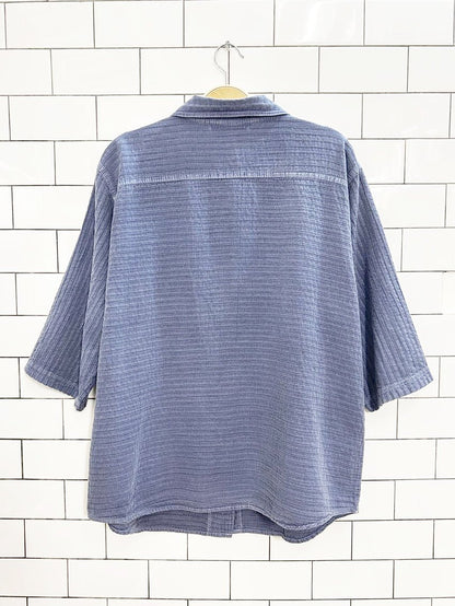 vintage 90s ezzewear ribbed relaxed shirt - good market thrift store