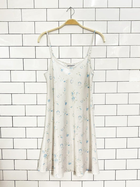 vintage 00s variance floral satin slip dress - good market thrift store