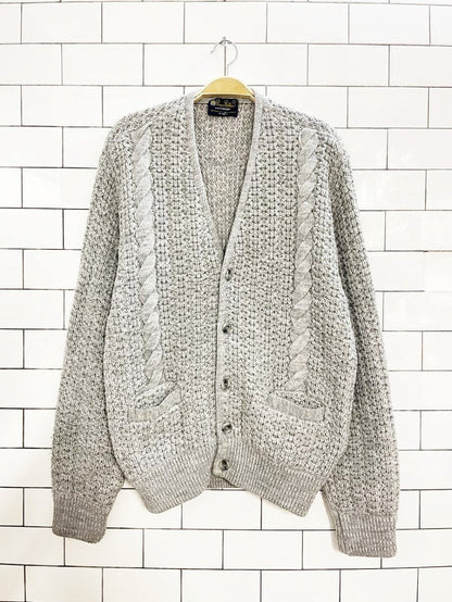 vintage 80s prince bellini cable knit chunky dad cardigan - good market thrift store