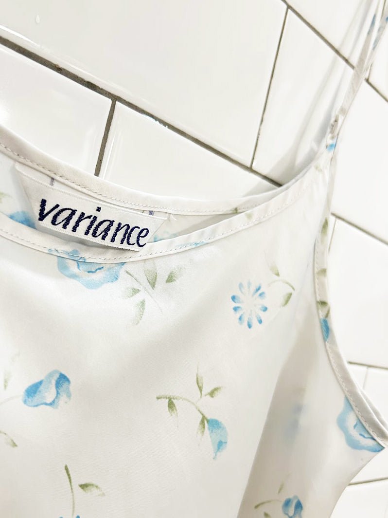 vintage 00s variance floral satin slip dress - good market thrift store