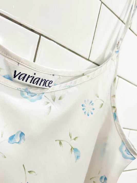 vintage 00s variance floral satin slip dress - good market thrift store