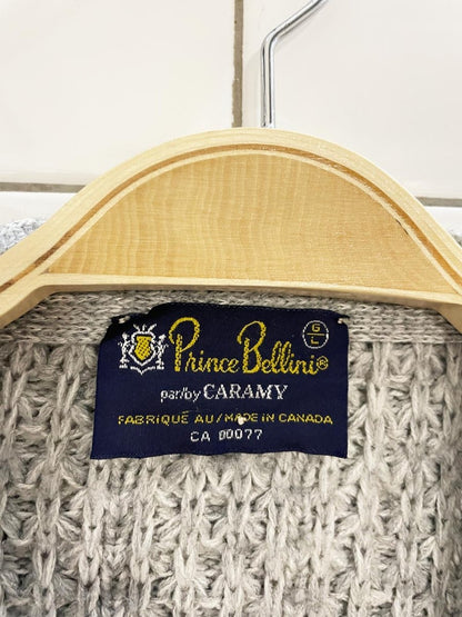 vintage 80s prince bellini cable knit chunky dad cardigan - good market thrift store