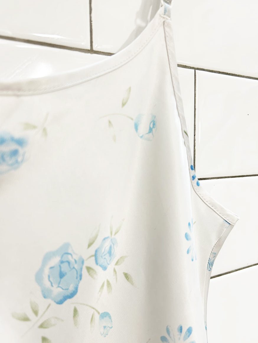 vintage 00s variance floral satin slip dress - good market thrift store