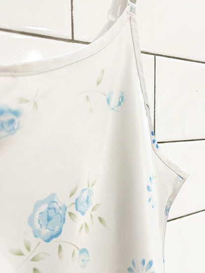 vintage 00s variance floral satin slip dress - good market thrift store