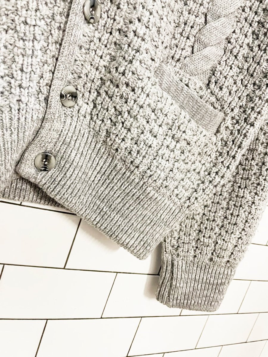 vintage 80s prince bellini cable knit chunky dad cardigan - good market thrift store