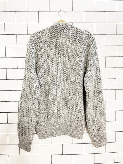 vintage 80s prince bellini cable knit chunky dad cardigan - good market thrift store