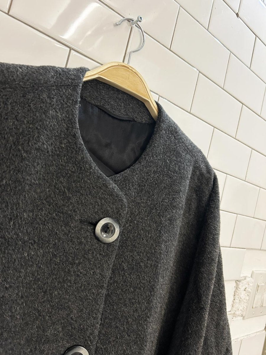 vintage mallia alpaca - wool cocoon union made coat - good market thrift store