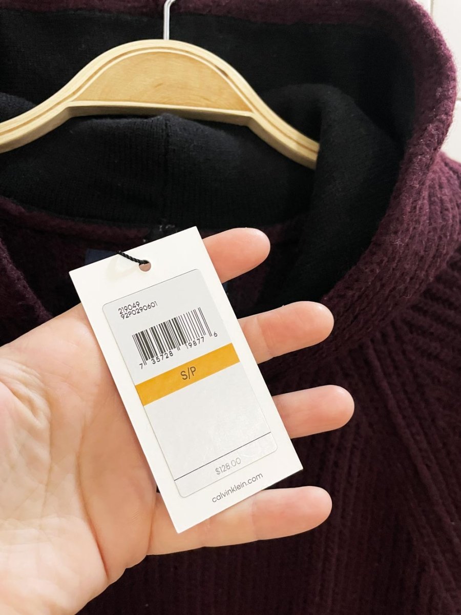 nwt calvin klein wool - blend knit hoodie - good market thrift store