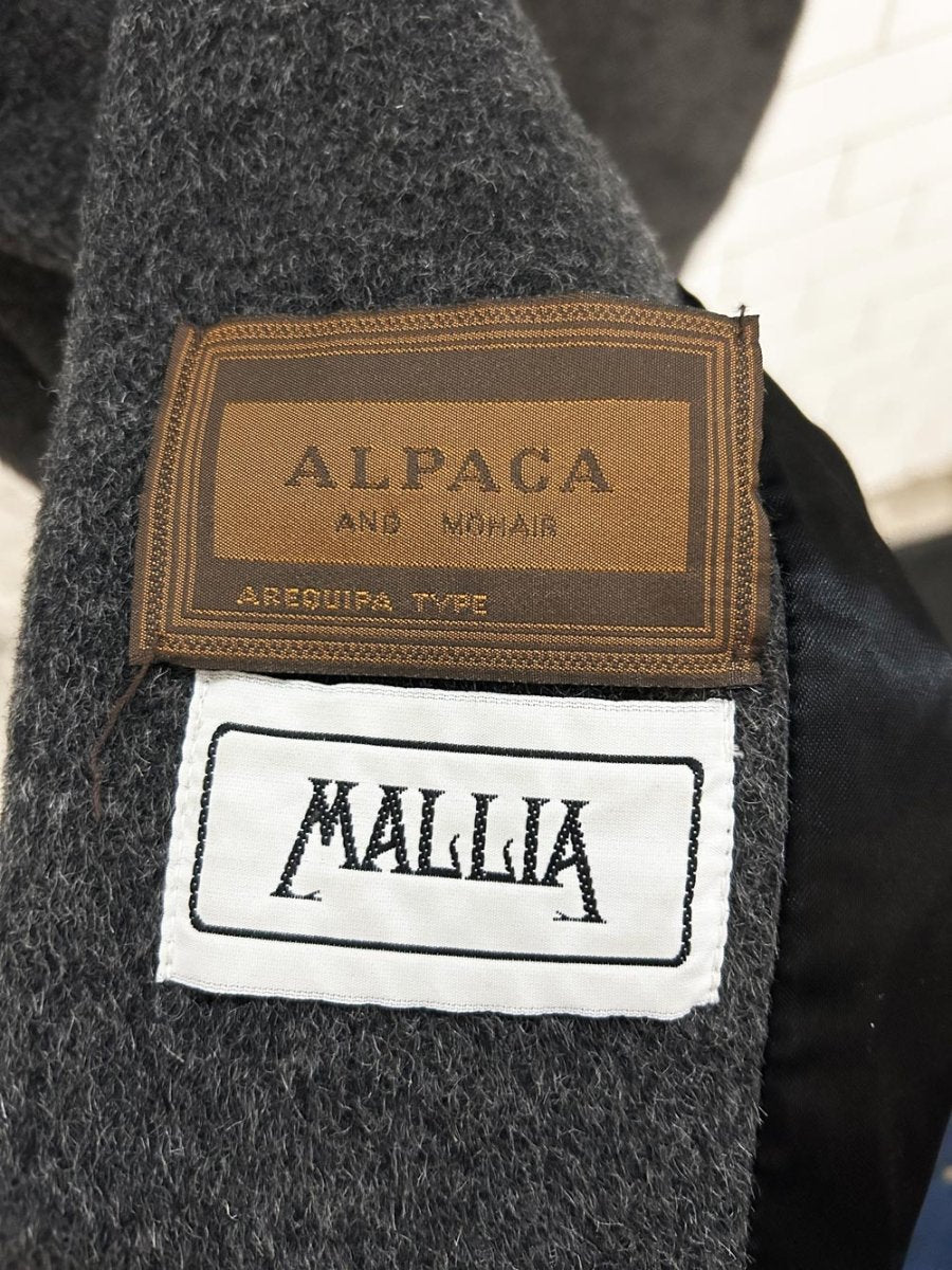 vintage mallia alpaca - wool cocoon union made coat - good market thrift store