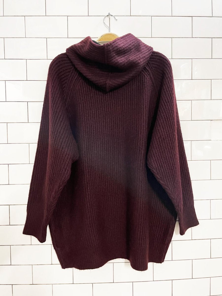 nwt calvin klein wool - blend knit hoodie - good market thrift store